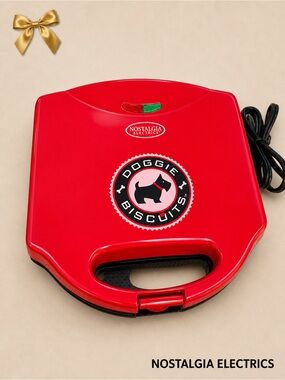 Nostalgia Electrics Intertek Doggie Biscuit Maker Red Tested
